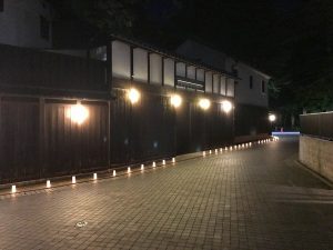八幡堀祭りのライトアップ
